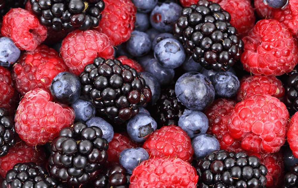 frutas vermelhas colágeno