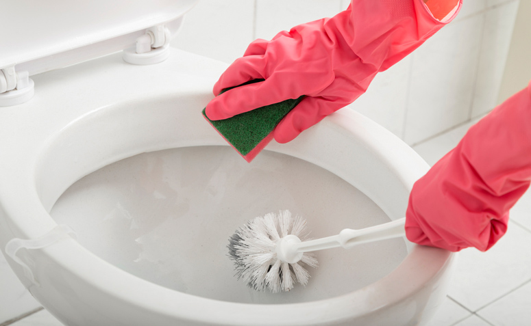 É esta a melhor maneira de limpar o vaso do banheiro de casa